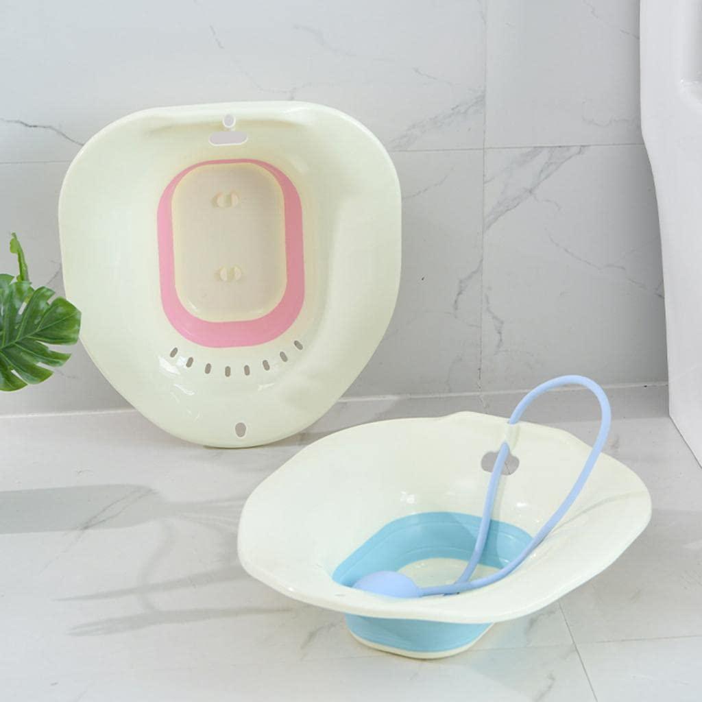 ATORSE ATORSE Foldable Plastic Sitz Bath Tubs Perineal Hemorrhoidal Soak Pain Relief Pink