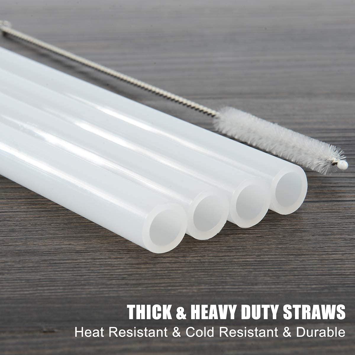 Miracredo Miracredo 4 Pack Replacement Straws for CamelBak Eddy 14 oz Tritan Water Bottles, Straws for 14 oz Camelbak Bottle, Include Cleaner Brush (120 mm (Fit 14 oz Tritan Bottle))