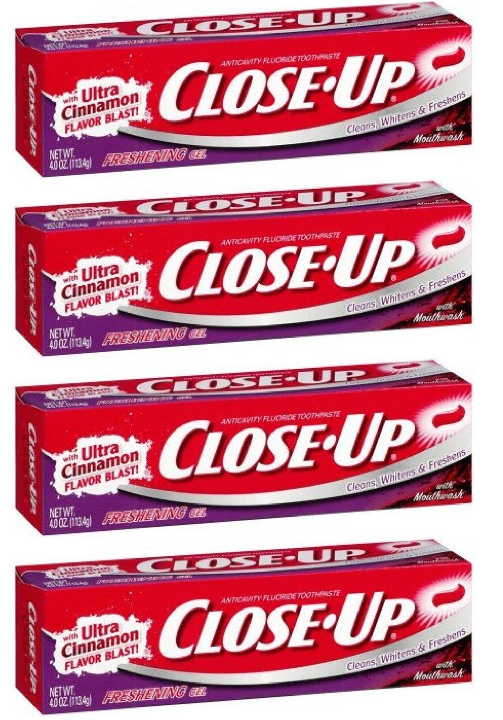 Close Up Close Up Toothpaste,Refreshing Red Gel,Anticavity Fluoride,Cinnamon 4 Oz By Close-Up