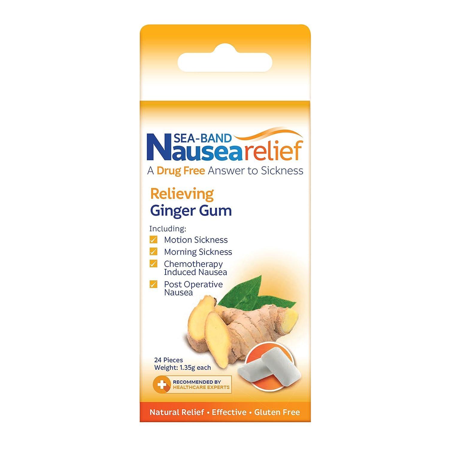 Sea-Band Sea-Band Anti-Nausea Ginger Gum (24 Pieces)