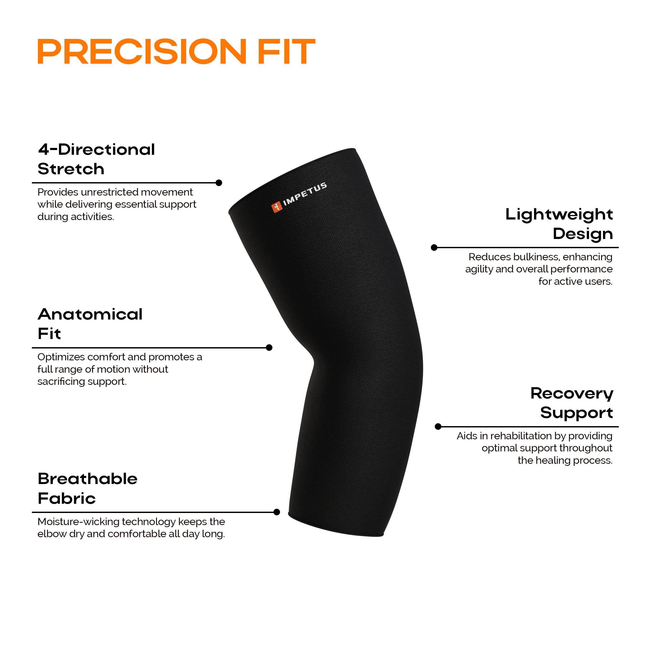 IMPETUS IMPETUS Elbow Support for injury prevention, elbow support for gym, elbow band for pain relief, Tennis Elbow Support For men, arm Sleeves for men sports Elbow Guard Elbow Brace