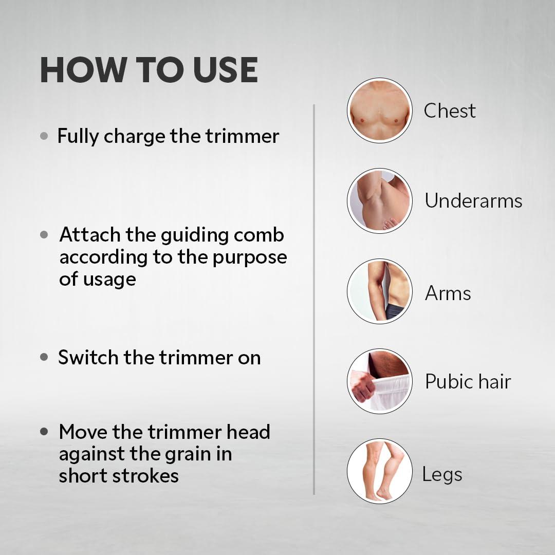 ZLADE Zlade Ballistic PRO Manscaping Body Trimmer for Men - Beard, Body, Pubic Hair Grooming - Waterproof, Cordless, Rechargeable - Smart Travel Lock, Digital Display, Black