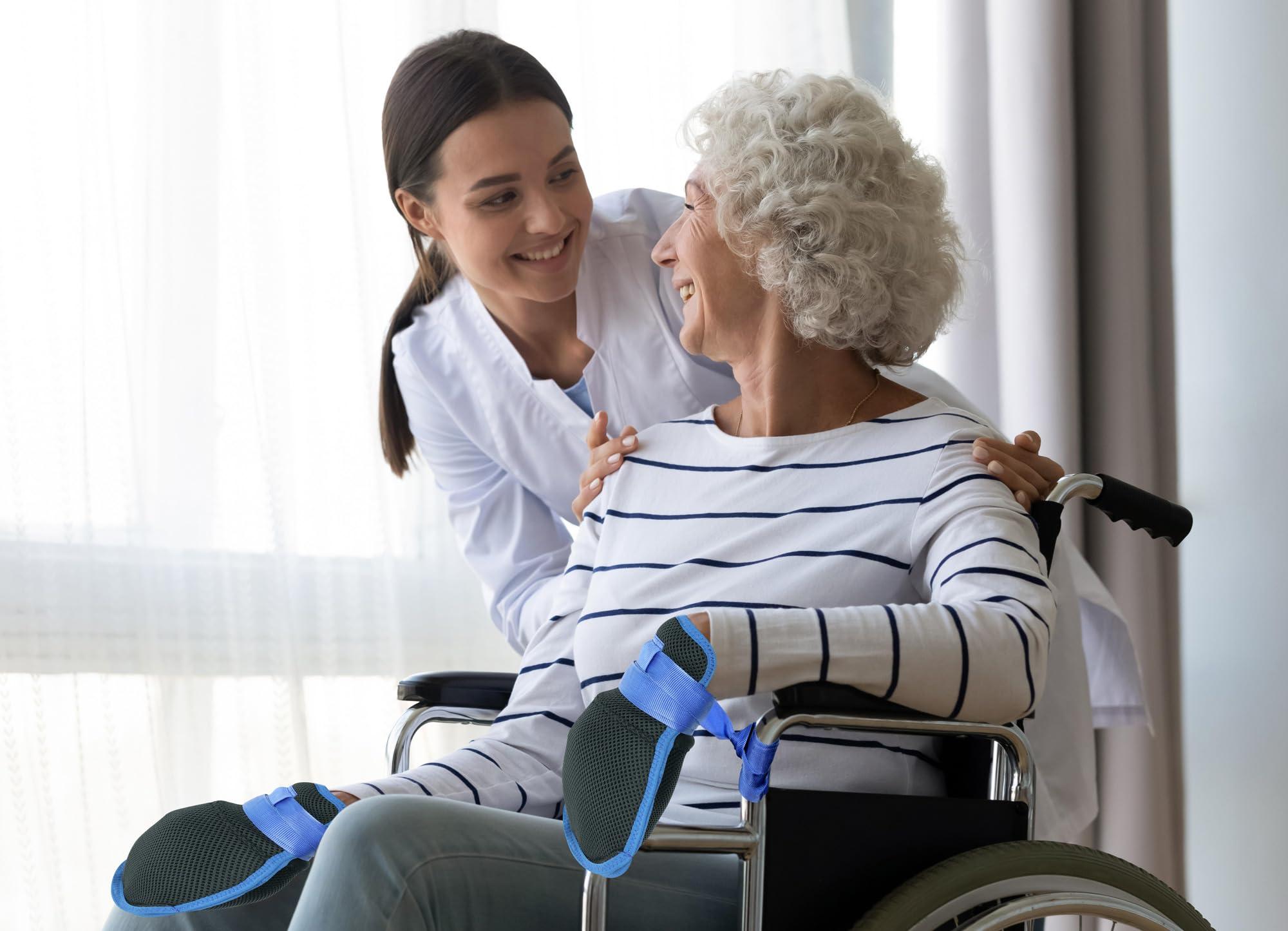 Dyna Dyna ComfortFit Dementia Restraint Gloves - Secure & Gentle Hand Control Mitts, Pair (2units) - Universal