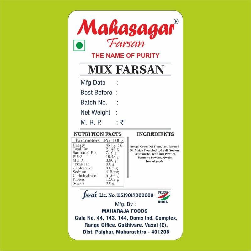 MAHASAGAR Mahasagar Farsan Tasty Mix Farsan Tasty - Pack of 4 X 250grams - 1Kg| Misal Pav Farsan Tasty|Namkeen