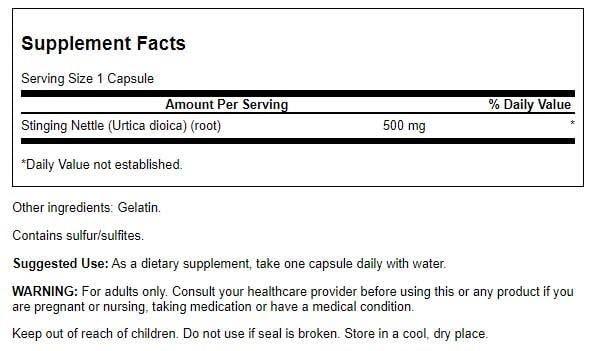 Swanson Swanson Premium Stinging Nettle Root (500 Mg) - 100 Caps