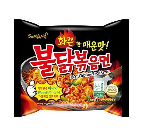 Sam Yang Samyang Buldak 3X Spicy Noodles 2 & Buldak StireFried 1 (Pack of 3) (420gm) (Imported) Instant Noodles Non-vegetarian (3x140 g)(Combo Pack)