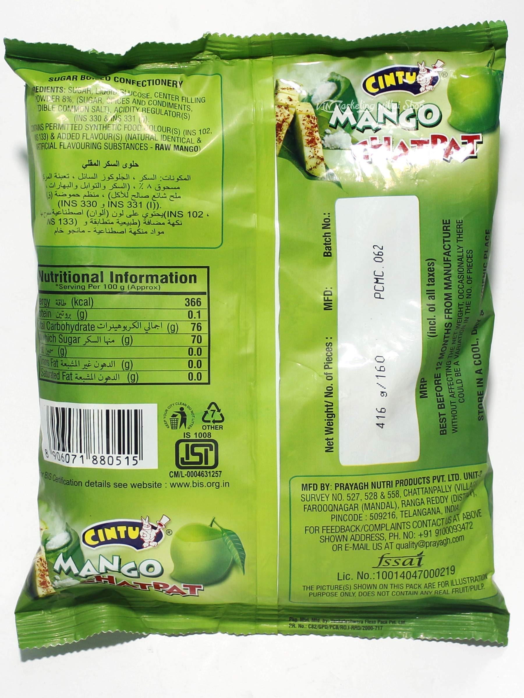 Cintu CINTU 20 Packs - Mango Chatpat Candy | Pack of 160 Pieces + Mango Doubles Center-filled Candy | Pack of 150 Pieces