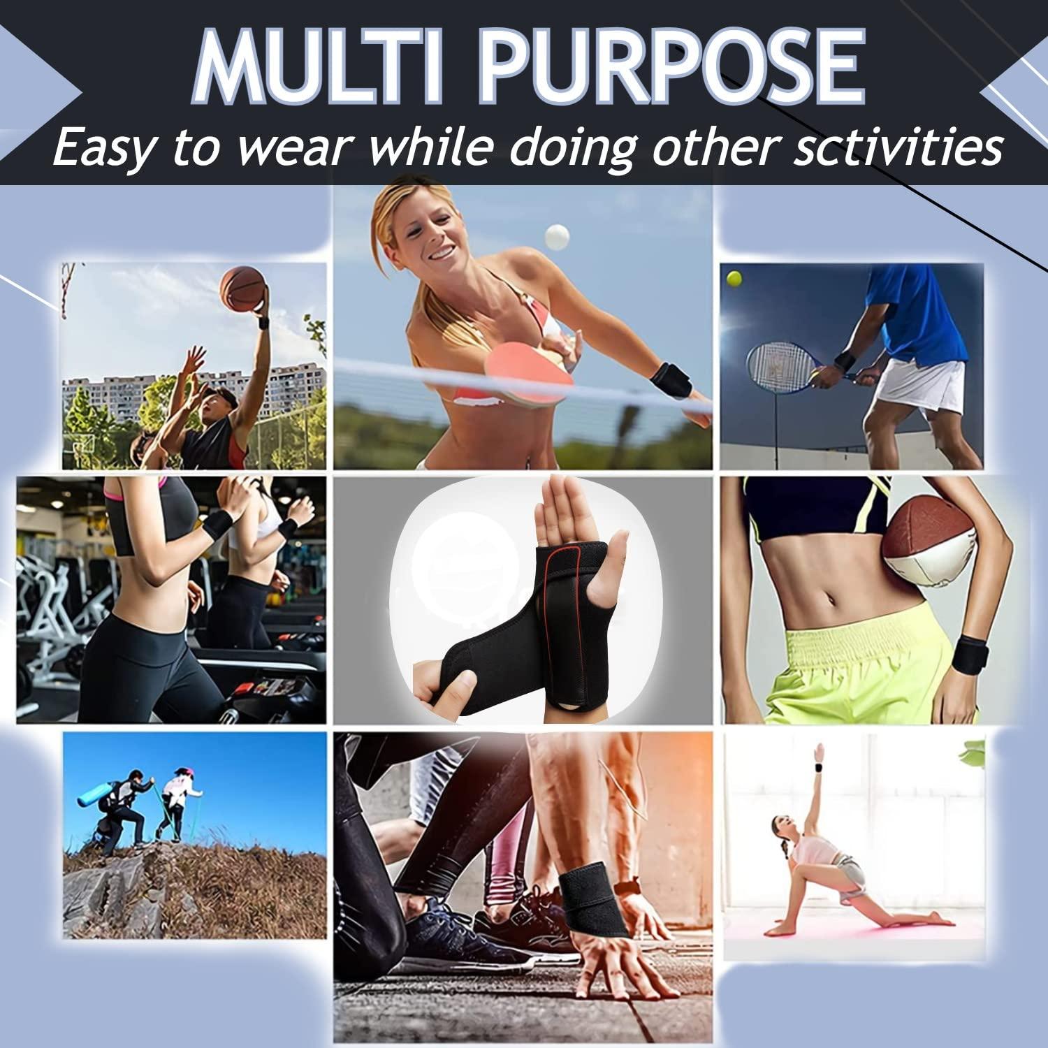 NUCARTURE NUCARTURE Adjustable Wrist Support for Pain Relief Carpal Tunnel Wrist Splint Support Brace for Left Hand for Men Women Wrist Brace Protector Fracture Supports Hand Belt (Left, Black)