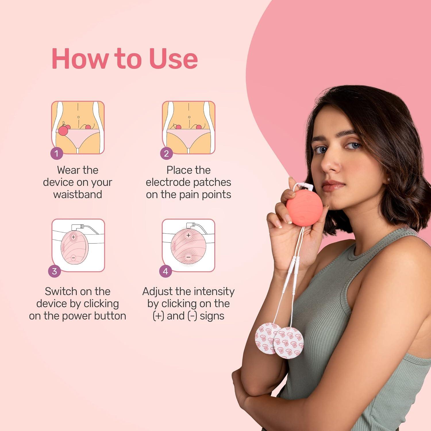 Welme Welme Electrode patches, Pack of 3| Health & Personal Care | drug-free | Pain relief | Clinically tested| Easy to carry| Lightweight patches | Menstrual cramp relief