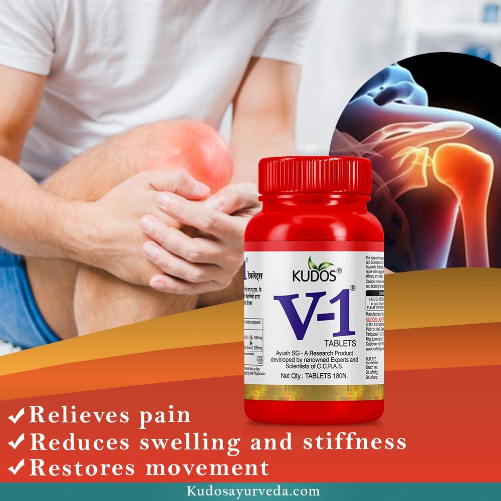 Kudos Kudos V-1 Joint Pain Relief Tablets, 180 Tablets