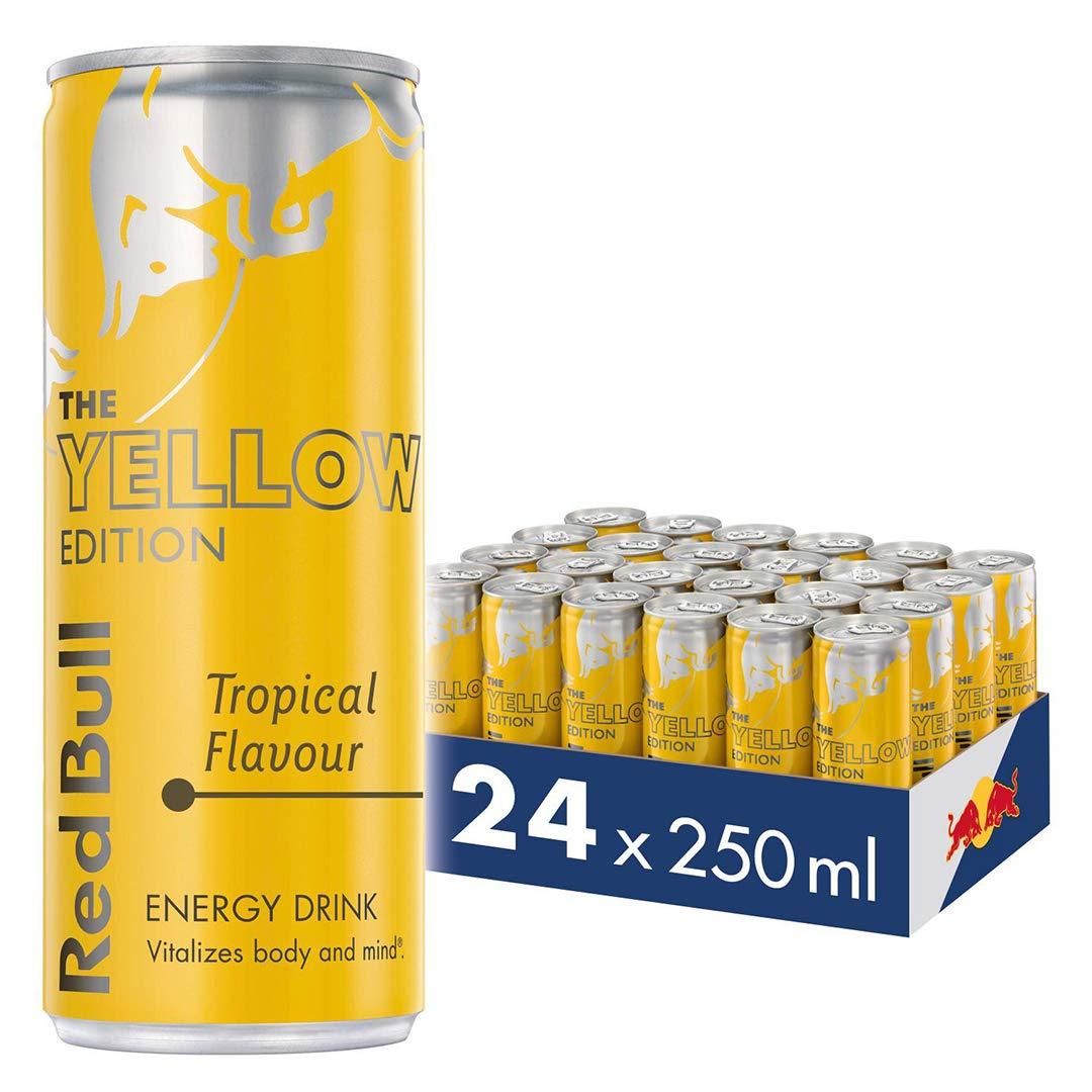 Red Bull Red Bull Yellow Edition-Tropical Fruit Flavor (250 Ml)-Pack Of 24,Vegetarian