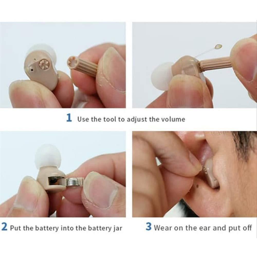 Aika AIKA Invisible Smallest Mini Hearing Aid Completely In the Canal Mild to Severe Hearing for Old Age, Ear Hearing Machine, Hearing Aid Machine (Right Single Ear Hearing Aid) (3 Months Warranty) (With Special Power Kit Worth Price 499 Free)
