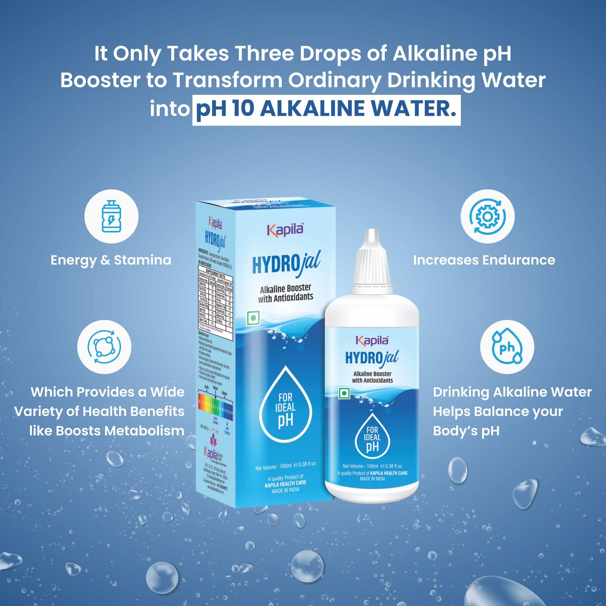 Kapila NONI Kapila NONI Hydrojal pH Booster Drops for Alkaline Water 100ml | pH Booster Drops for Drinking Water | Immune support & Detox