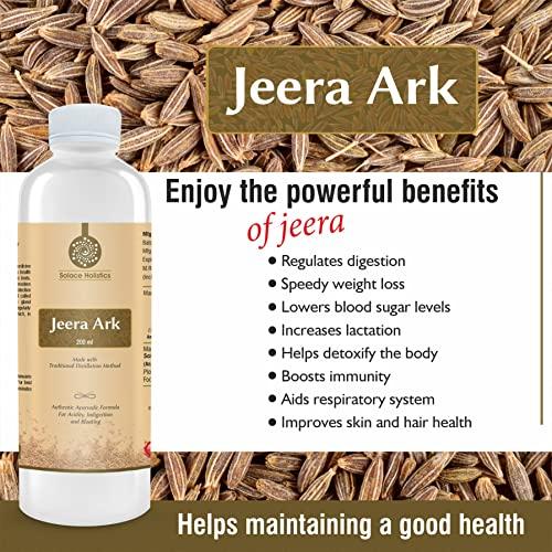 Solace Holistics Solace Holistics Jeera Ark Beneficial in Digestion, Metabolism, Indigestion And Acidity (Cumin Water) | 200 ML (Pack of 1)