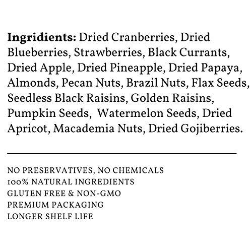 Essence Nutrition Essence Nutrition Premium Trail Mix (500 Grams) - [Protein Rich Mix of 20+ Exotic Nuts, Seeds, Berries and Dried Fruits]