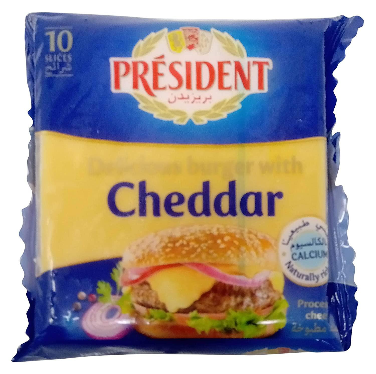 President President Burger Cheese Slices - Cheddar, 200g