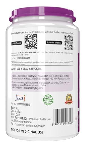 HealthyHey Nutrition HealthyHey Nutrition Fish Oil - Omega 3 Mercury Free (2000 Mg) Burpless - 60 Softgel (600 EPA & 400 DHA) - Pack of 4