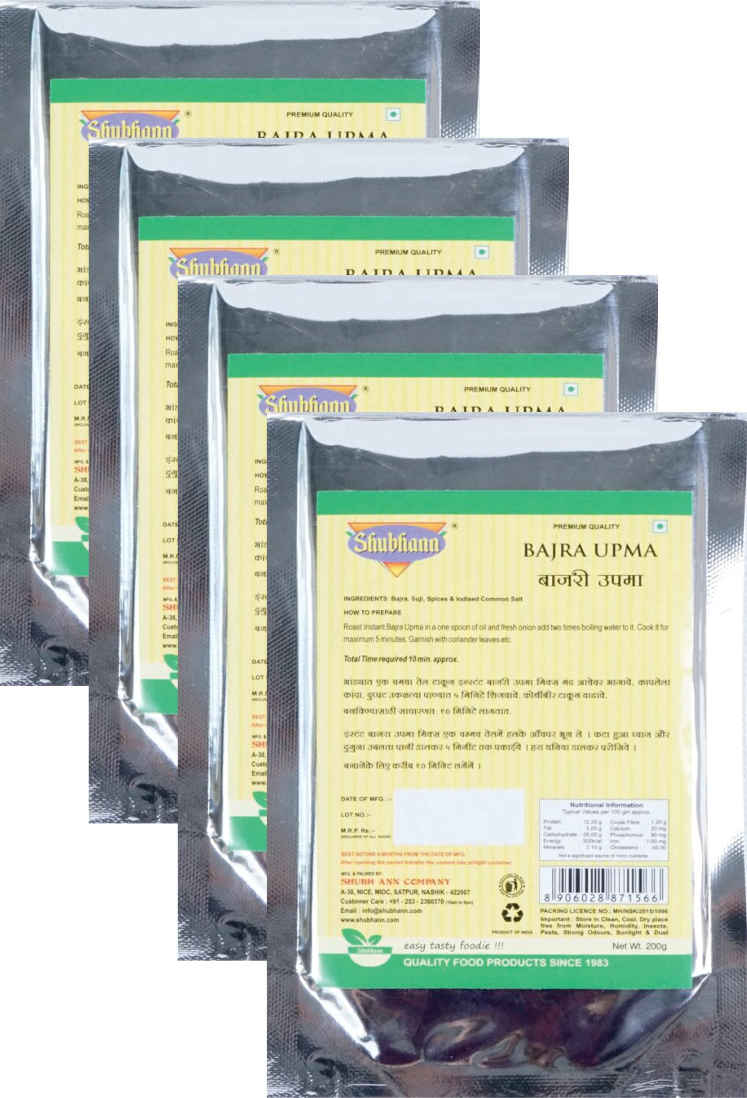 SHUBHANN BAJRA UPMA 200 g PACK OF 4