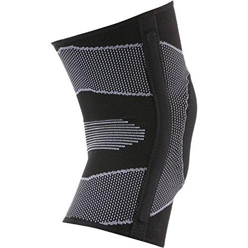 Mcdavid McDavid MD5116-01 Nylon 4 Way Elastic Knee Sleeve with Gel Buttress and Stays, Adult Small (Black)