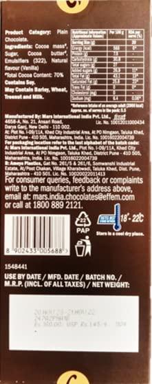 Generic Galaxy Fusions Dark Chocolate With 70% Cocoa 110g Unique