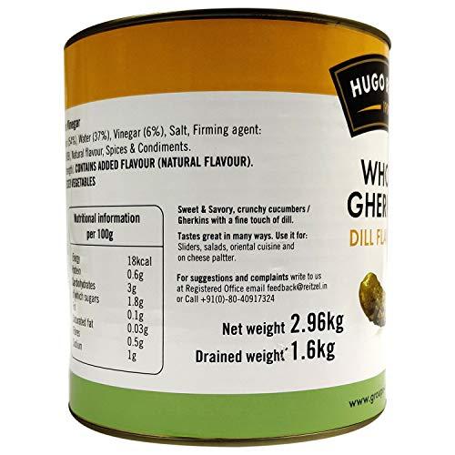 Hugoreitzel Hugo Reitzel Whole Gherkins Dill Flavoured, 2.96kg