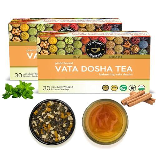 TEACURRY TEACURRY Vata Dosha Tea (2 Month Pack, 60 Tea Bags) - Helps with Vata, Relaxation, calming & Digestion | 100% Natural Ingredient - licorice, ginger, cardamom, cinnamon