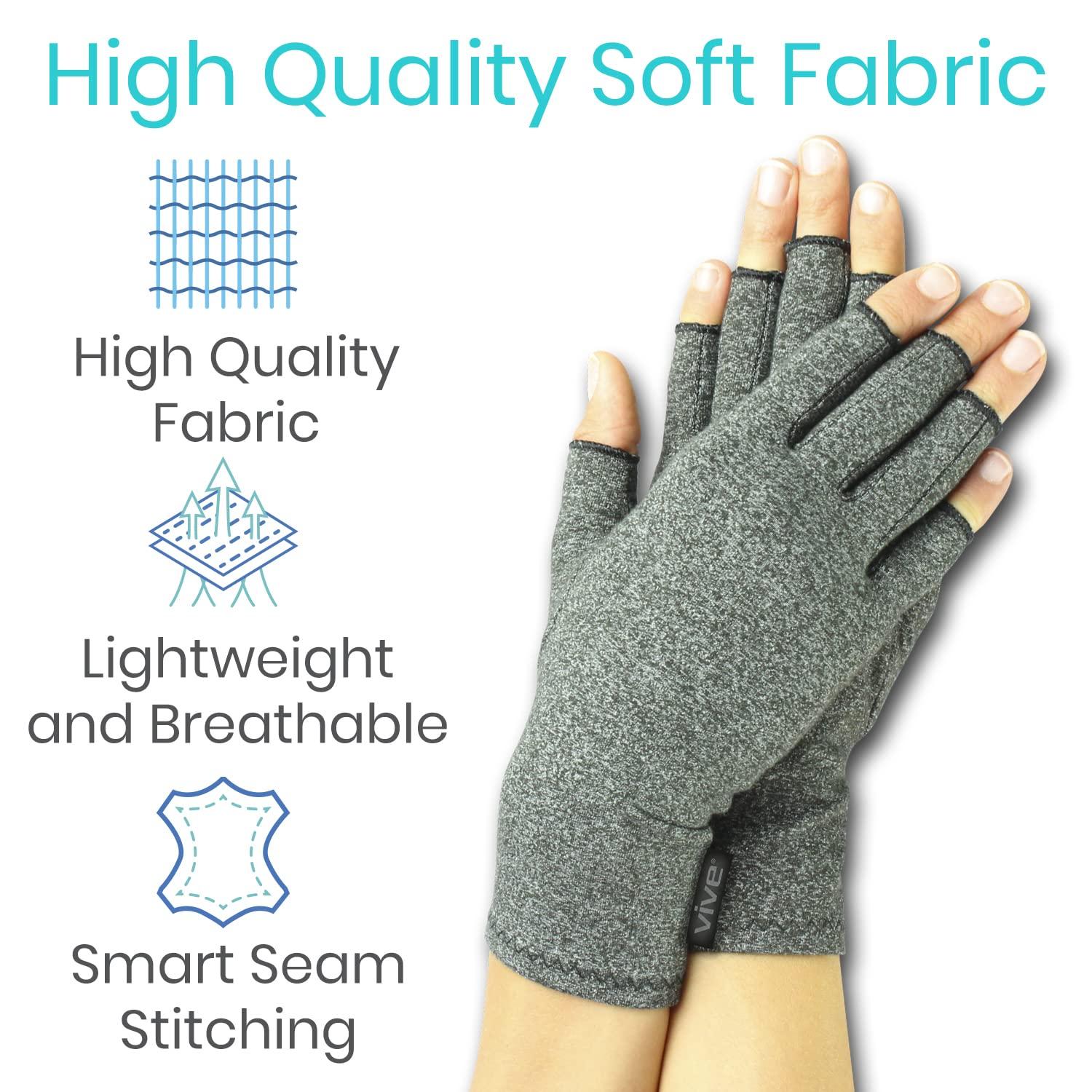 VIVE Arthritis Gloves by Vive - Compression Gloves Provide Relief from Arthritis in Hands - Aids Finger Joint Pain - Ideal Hand Gloves for Arthritis - One Pair