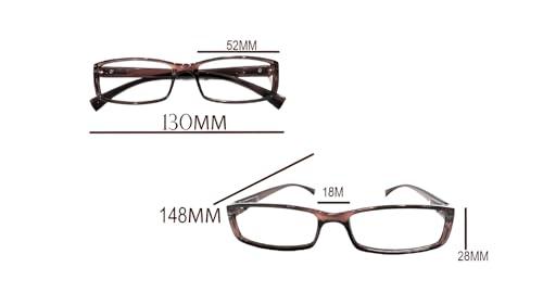 I-CARE OPTICALS I-CARE OPTICALS Power Reading Glasses Premium Unisex Near Vision Light Weight With Spring Small Size Available in 7 Colours +1.00 to +3.00 (+2.50, Brown)