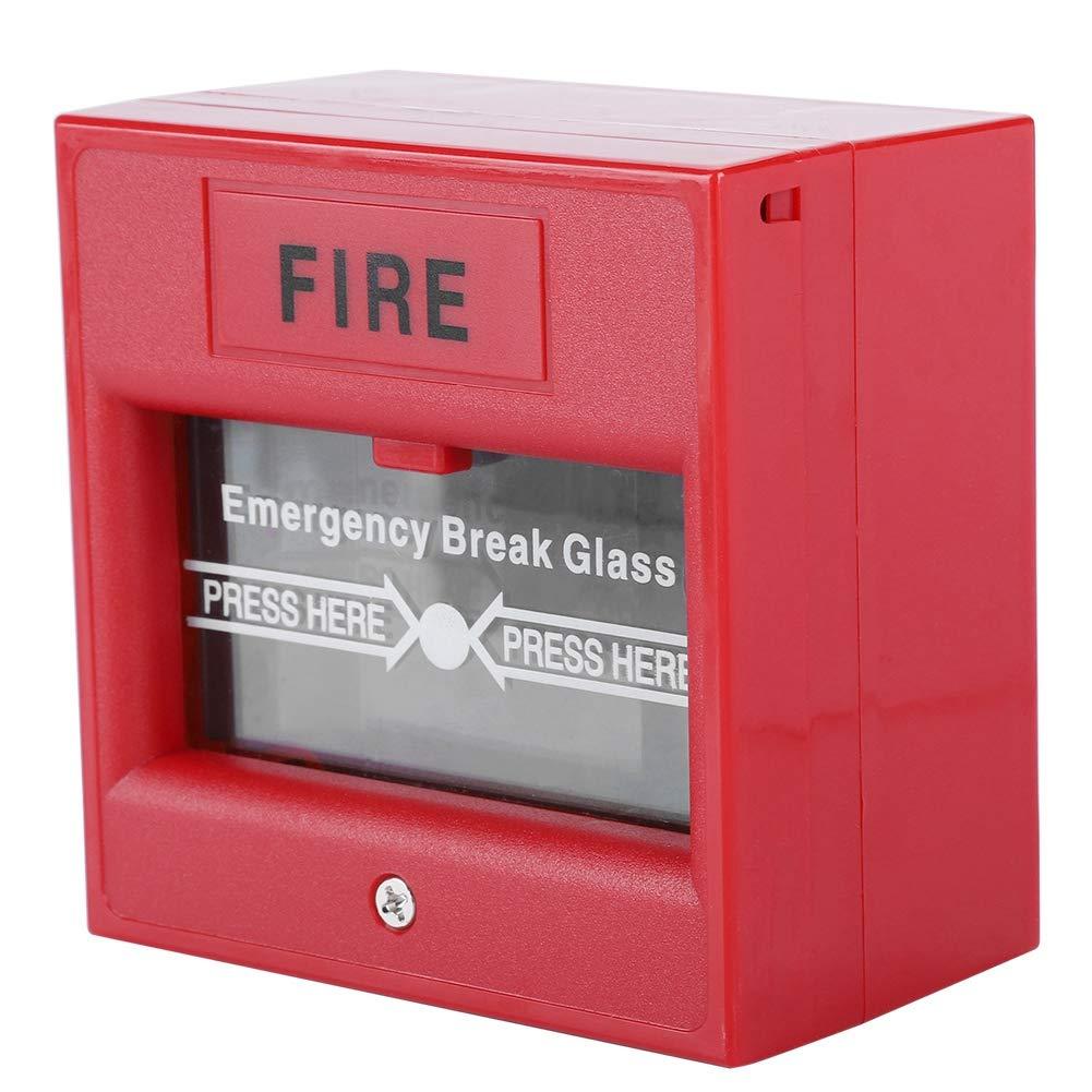 Byged Fire Emergency Button, Fireproof Durable Glass Break Emergency Button, max 3A@36VDC Indoor exit Door for Emergency Door