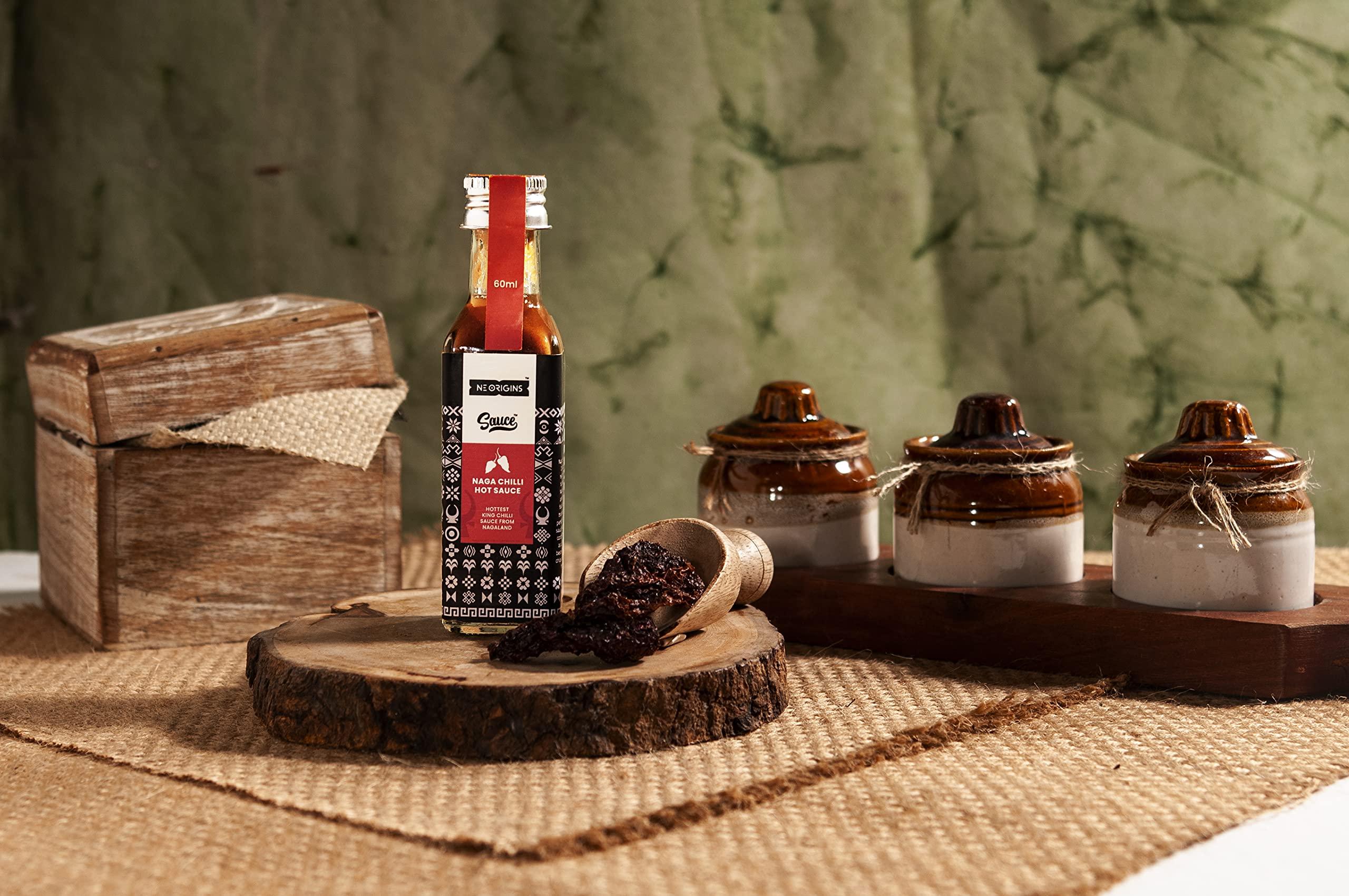 NE Origins NE Origins Naga King Chilli Hot Sauce, 60ml I Bhut Jolokia | Raja Mircha