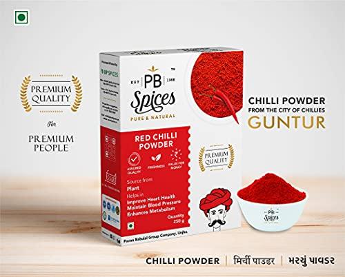 PB SPICES - PURE & NATURAL PB Spices - Saunf Whole - 250g, Jeera Whole - 250g, Red Chilli Powder - 250g, Turmeric Powder - 250g | Pure & Natural (Combo Pack)