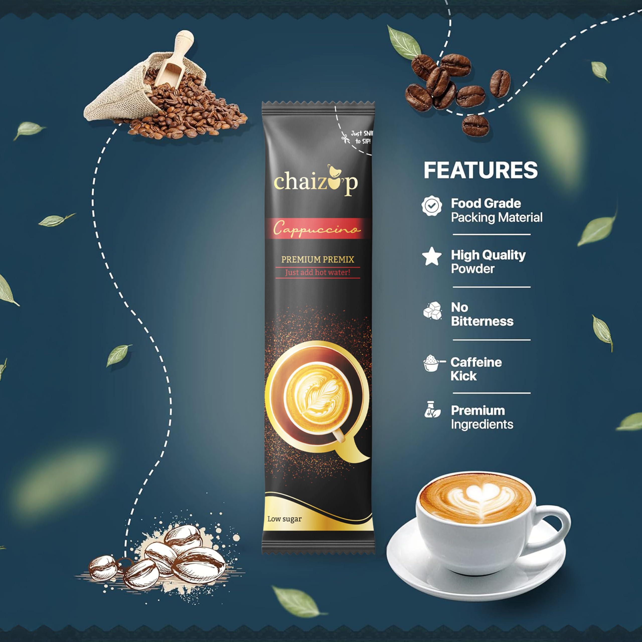 Chaizup Chaizup Instant Premix Coffee 30 Sachets, 20gm x 30 Sachets, 30 Serves, 480gm, Ready To Drink Premix Coffee, Premix Coffee Powder, 1 Min Coffee