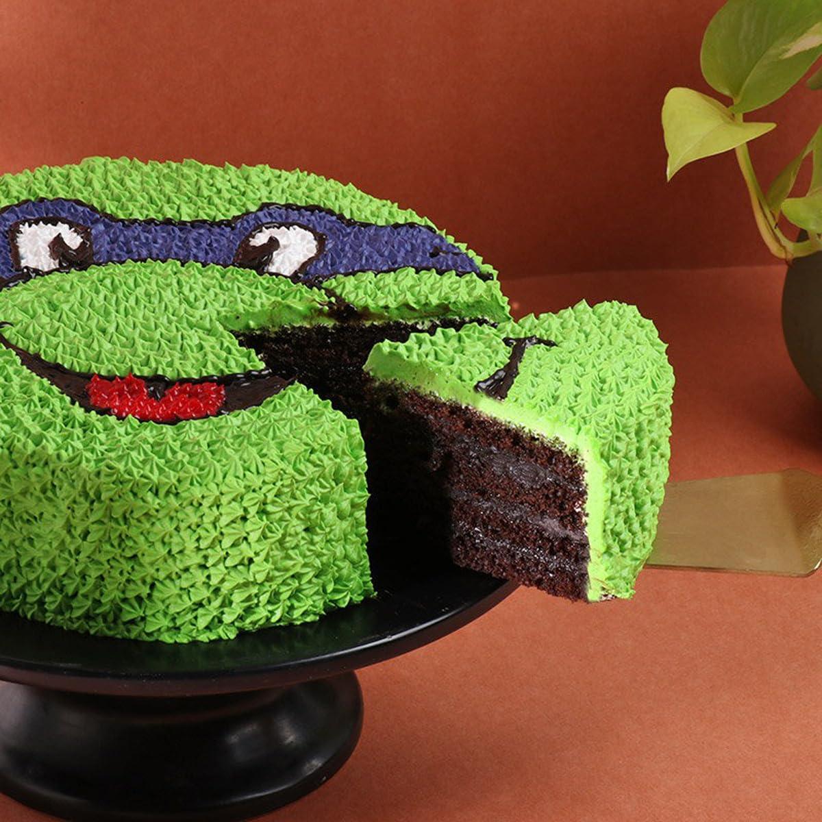 Floweraura FlowerAura Delicious Fresh Creamy Mutant Ninja Turtle Designer Theme Chocolate Kids Cake For Gifting As Birthday Cake, Cheer Up Cake, Daughter\'s Day Cake, Children\'s Day Cake (Same Day Delivery)(1Kg)