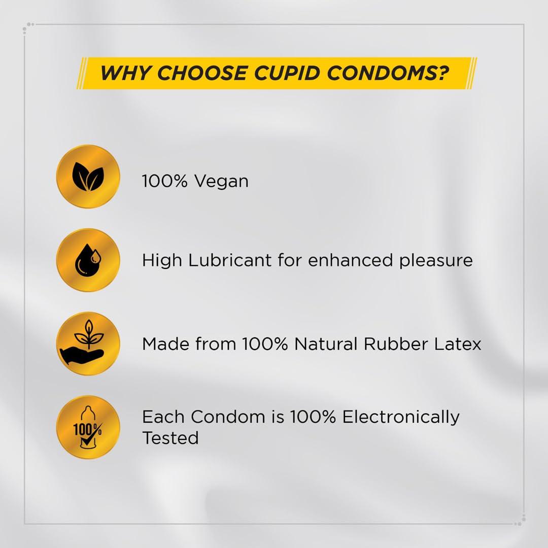 Cupid Limited Cupid Super Dotted Condoms (Pack of 3) | Lubricated & Multitextured Condoms | For Her Enhanced Pleasure | Pack of 3, 12 Pcs Each