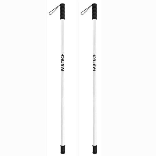 FAB TECH FAB TECH 100 CM Polycarbonate Security Stick | Durable, Light Weight, Scratch Proof, Anti Slip Bottom | Security Stick | Walking Cane | High Impact Resistance (Pack of 2)