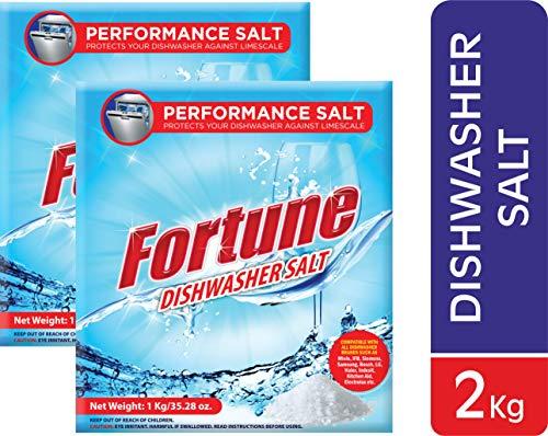 Fortune Fortune Dishwasher Active Salt - 1 kg (Pack of 2) & Fortune Rinse Aid Starter Combo Pack - 500 ml (Pack of 2)
