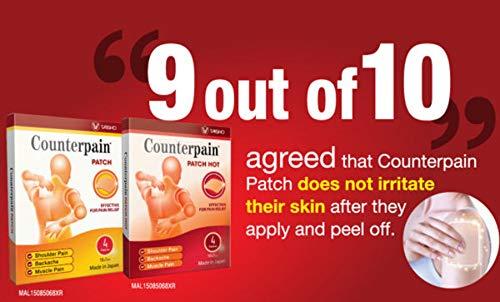 Taisho Taisho Counterpain Patch Hot 4's Patches 10cm x 7cm Relief of Muscular and Joint Pain (Pack of 1)