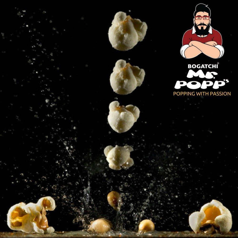 BOGATCHI BOGATCHI Mr.POPP\'s Caramel Popcorn, 100% Crunchy HandCrafted Gourmet Popcorn Snacks | NO Microwave needed | Best Movie / TV Time Snack, Best Birthday Gift for Husband , 250g + FREE Happy Birthday Greeting Card