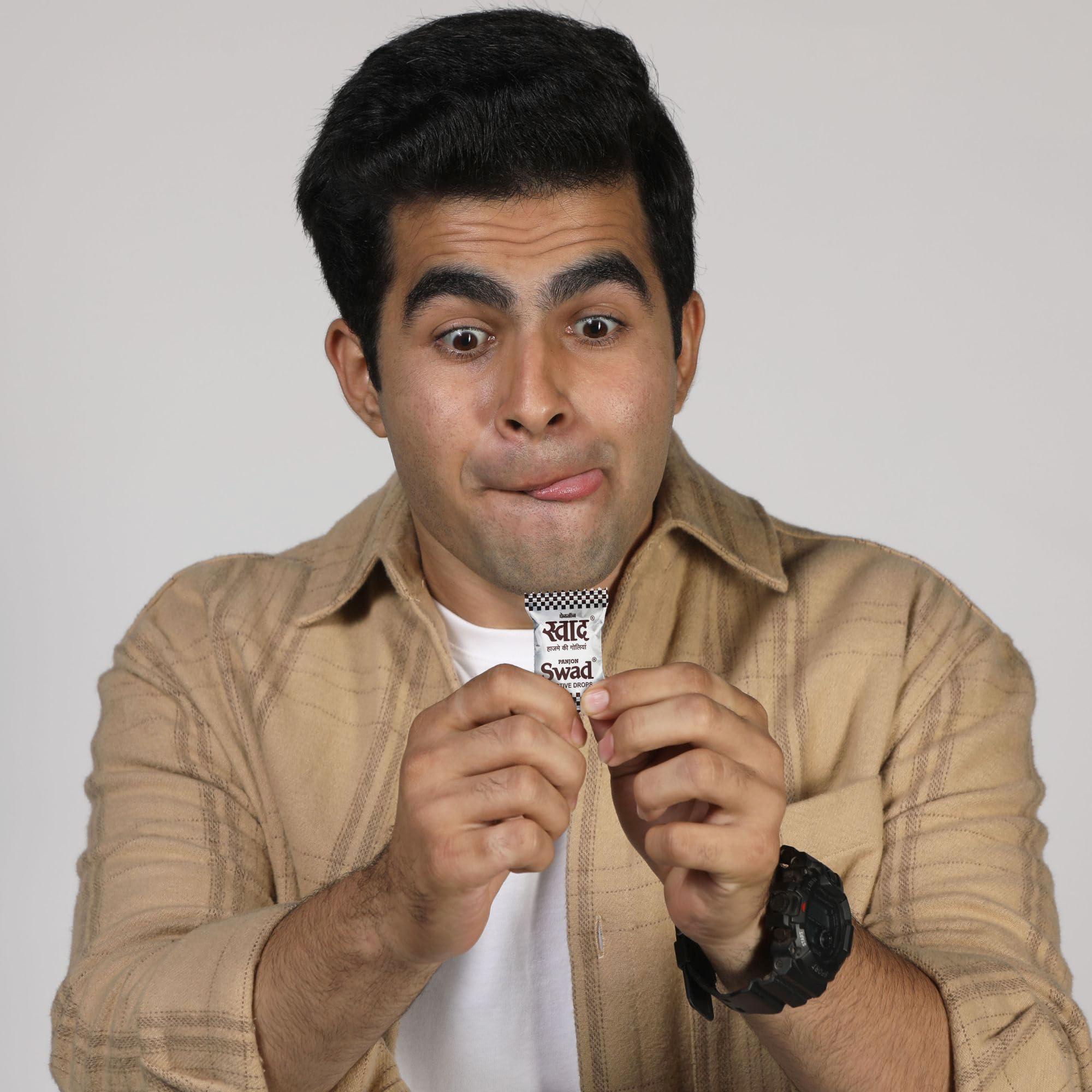 Swad Swad Digestive Chocolate Candy 50 X 6 Pouch (300 Candies pack) (Digestive & Tangy Indian Masala Flavour Sweet Toffee)