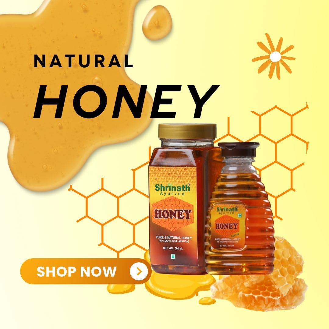 SHRINATH AYURVED SHRINATH AYURVED Honey Pure & Sure Real 100% honey No Sugar Adultration Pack of 2-500 Gms