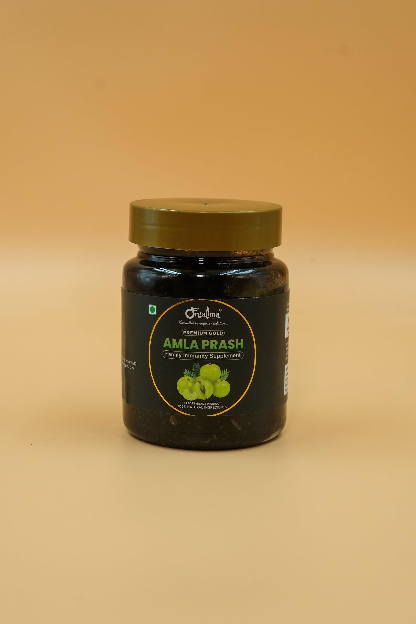 Orgatma Orgatma Organic Farms - Amlaprash (300g) | Helps in Boosting Immunity | Rich Source of Vitamin C | Chyawanprash Made Using Dry Amla and A2 Ghee | No Preservatives and No Binders