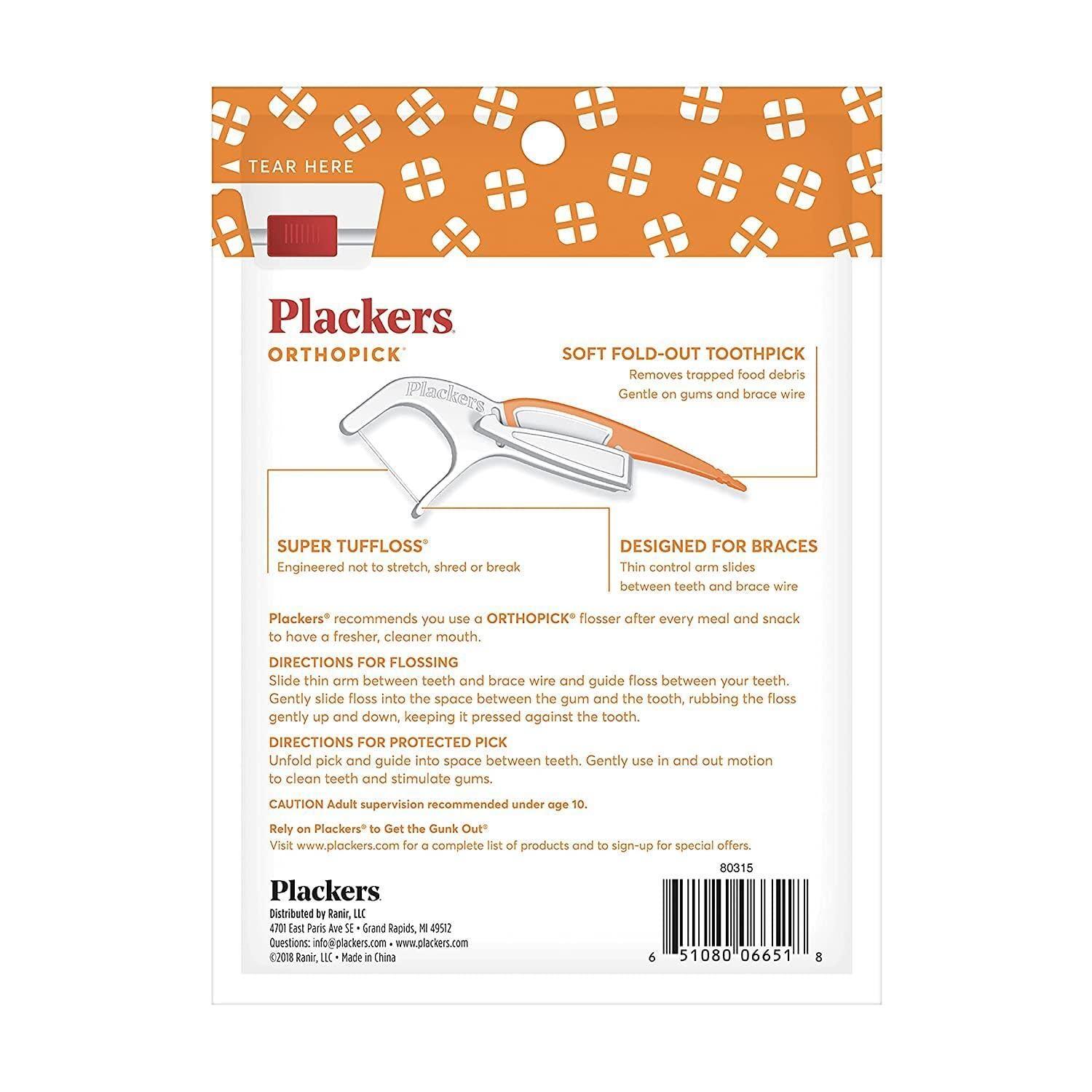 Plackers Plackers Orthopick Flossers 36 count (Pack of 3)