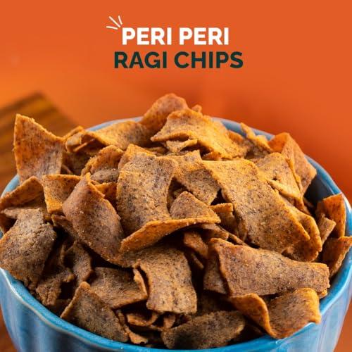 Snackible MU(N)CH BETTER Snackible MU(N) CH BETTER Peri Peri Ragi Chips-55Gm (Pack Of 3)