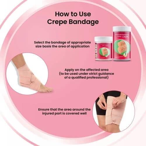 FASHARIOUS Crepe Bandage,Garam Patti For Pain Reliefe For Male And Female (Pack Of 1-10 Cm)
