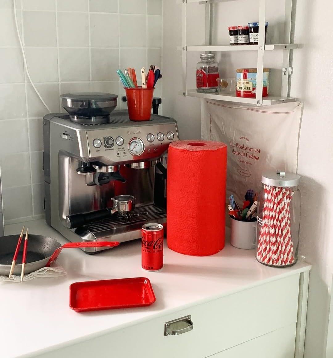 Renova Renova Paper Jumbo Kitchen Towel, 120 Pulls, 2-ply, Strong & Extra Absorbent, Red | 100% Virgin Pulp (1 Jumbo Roll is Equivalent to 3 Regular Rolls)