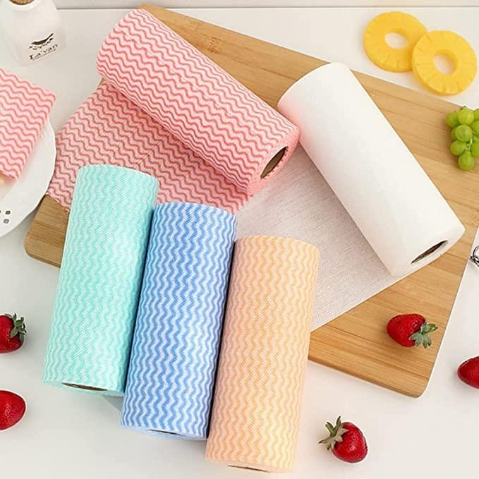 Antil's ANTIL'S Non-Woven Multipurpose Kitchen Tissue/Towel Paper Wipe Roll Washable & Reuseable (80 Pulls) Pack of 5