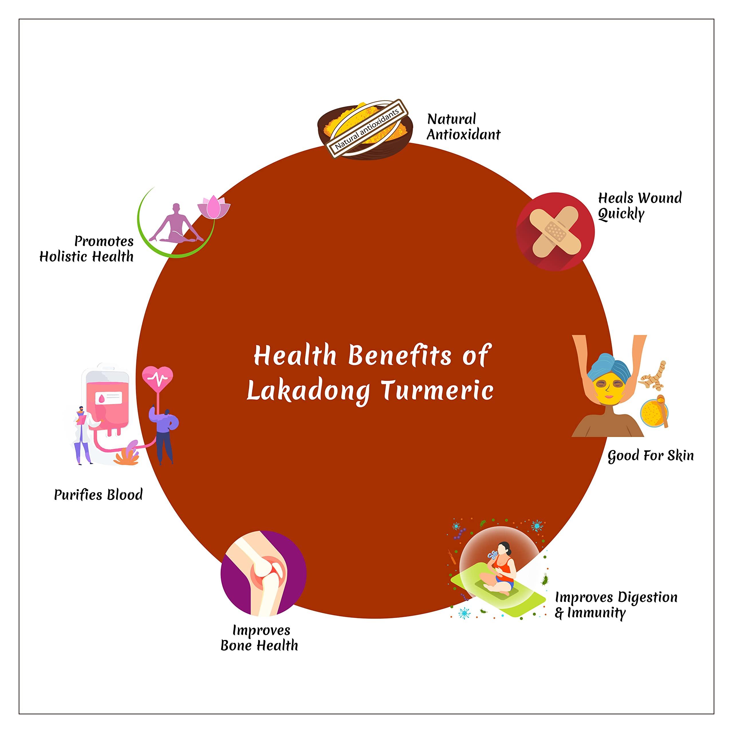 Sattva Sugandha Sattva Sugandha Lakadong Turmeric Powder Haldi Powder High Curcumin 8 - 9 percent from Lakadong Meghalaya (600g)
