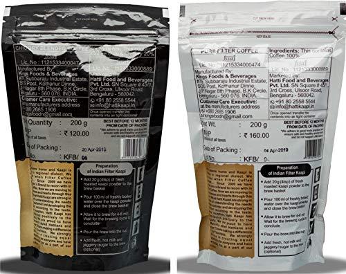 Hatti Kaapi Hatti Kaapi Chicory Blended Coffee Powder and Pure Coffee 400 Grams (Combo of 2)