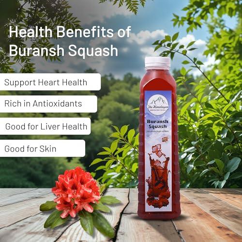 The Himalayan The Himalayan Buransh (Rhododendron) Squash Sugar Free | Red Flower Juice| No Added Color | Immunity Booster Drink