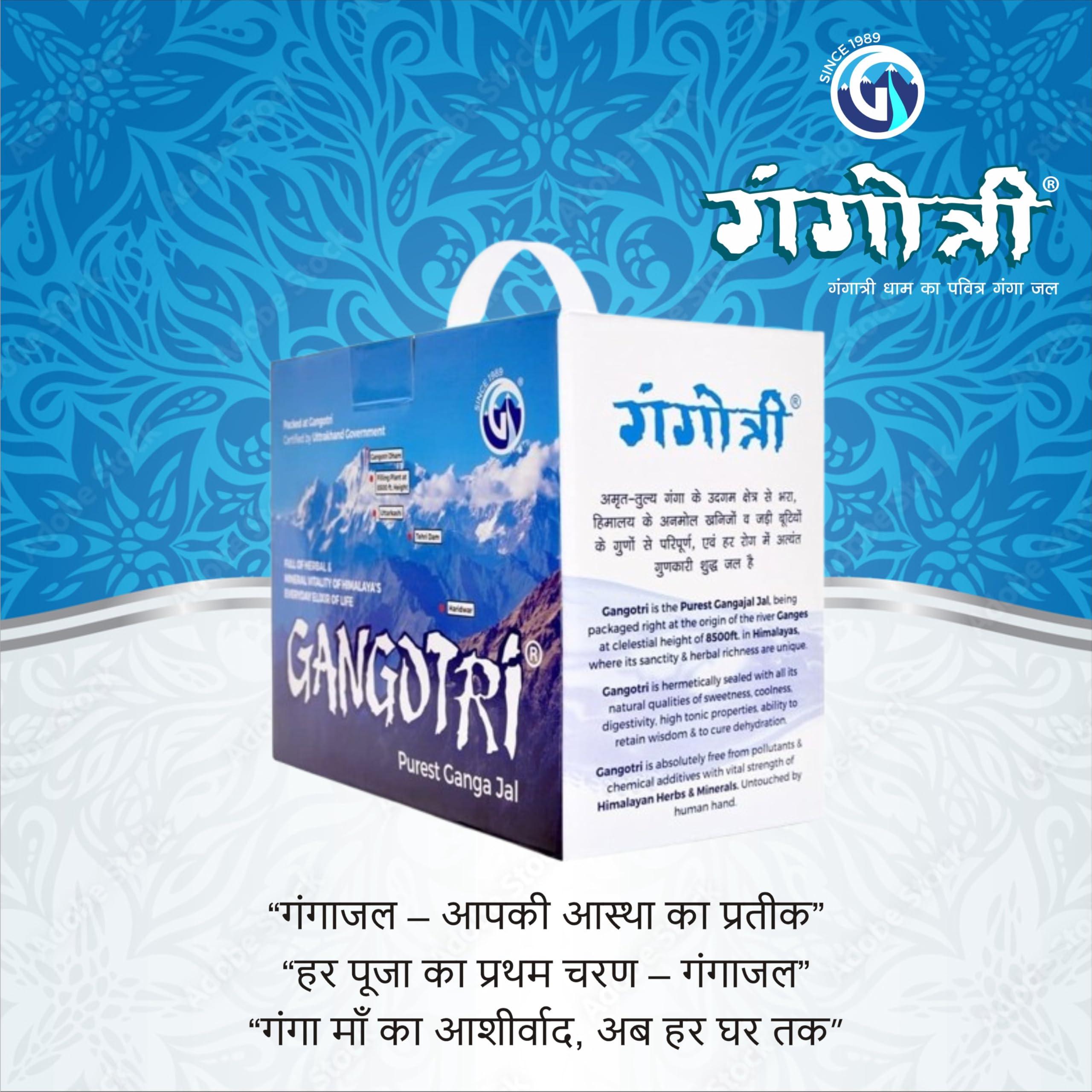 GANGOTRI GANGAJAL 200ML (Gift Box) Pack of 11 Pouches Containing 200 ML Gangajal in One Pouch (200 Ml 11 Pouches = 1 Box